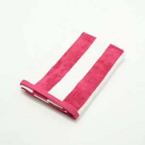 Różowo-biały bawełniany ręcznik w paski My Home Plus Holiday, 75x150 cm