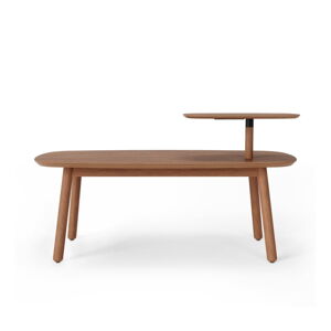 Brązowy stolik z litego drewna bukowego 56x120 cm Swivo – Umbra