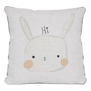 Biała poduszka The Wild Hug Hi Rabbit, 45 x 45 cm