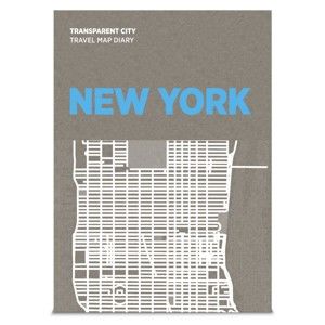 Mapa z kartkami na notatki Palomar Transparent City New York