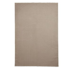 Jasnobrązowy dywan z włókien z recyklingu odpowiedni do prania 160x230 cm Flores – Think Rugs