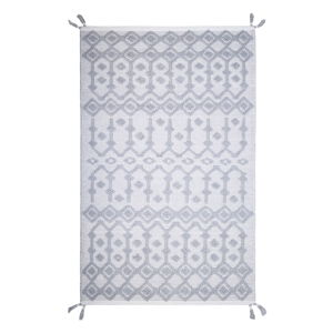 Szary dywan wykonany ręcznie z bawełny Nattiot Grey, 110x170 cm