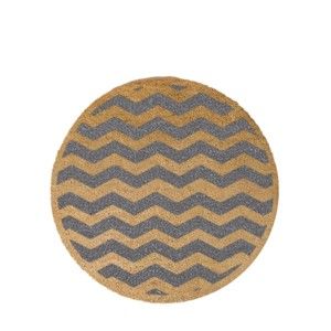 Okrągła wycieraczka Artsy Doormats Grey Chevron, ⌀ 70 cm