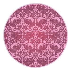 Różowy okrągły dywan odpowiedni do prania/odpowiedni do robotów sprzątających ø 120 cm Comfort – Mila Home