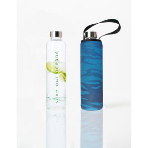 Butelka podróżna ze szkła borokrzemowego z neoprenowym pokrowcem BBBYO Sea, 750 ml
