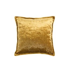 Poduszka w złotym kolorze White Label Tess, 45x45 cm