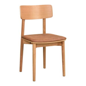 Koniakowe krzesła z imitacji skóry zestaw 2 szt. Wolcott – Rowico