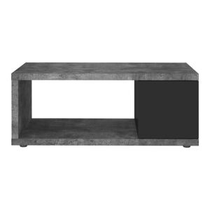 Czarny/ciemnoszary stolik w dekorze betonu 55x105 cm Berlin – TemaHome
