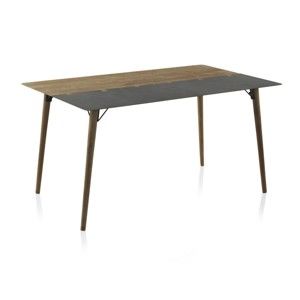 Drewniany stół z metalowymi nogami Geese, 150x90 cm