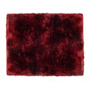 Czerwony dywan z owczej skóry Royal Dream Zealand Natur, 130x150 cm