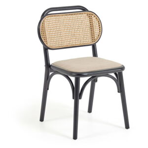 Czarne/beżowe krzesło Doriane – Kave Home