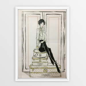 Plakat w ramce Piacenza Art Chanel Suitcases, 30x20 cm