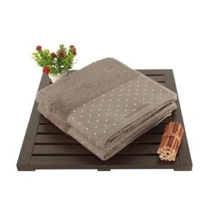 Zestaw 2 brązowych ręczników Patricia, 50x90 cm