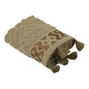 Komplet 2 brązowych bawełnianych ręczników Bella Maison Mosaic, 30x50 cm