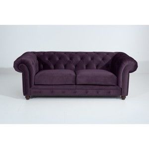 Fioletowa sofa trzyosobowa Max Winzer Orleans Velvet