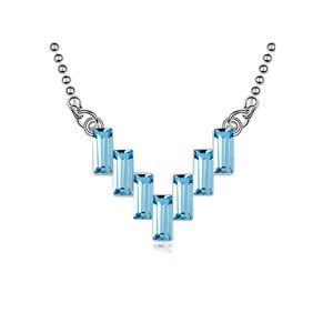 Naszyjnik z niebieskimi kryształami Swarovski Elements Crystals Iceland