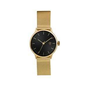 Zegarek w złotej barwie z czarnym cyferblatem CHPO Nando Mini