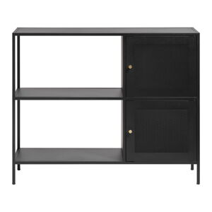 Czarny metalowy regał 100x81 cm Malibu – Unique Furniture