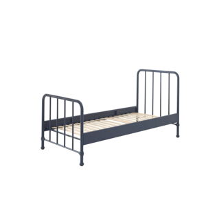 Ciemnoniebieskie metalowe łóżko dziecięce 90x200 cm BRONXX – Vipack