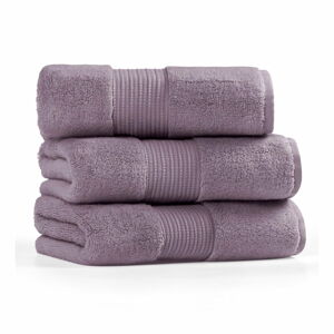 Zestaw 3 fioletowych bawełnianych ręczników Foutastic Chicago, 50x90 cm