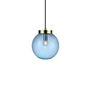 Niebiesko-złota lampa wisząca Markslöjd Ball Two, ⌀ 22 cm