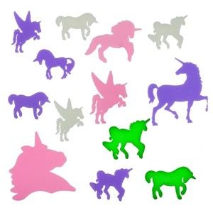 Zestaw 14 naklejek fluorescencyjnych InnovaGoods Unicorns