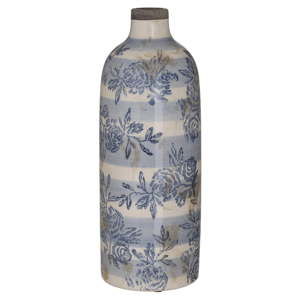 Niebiesko-biały wazon ceramiczny InArt Antigue, ⌀ 11,5 cm