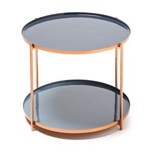 Niebiesko-szary stolik 360 Living Romy 422, ⌀ 57 cm