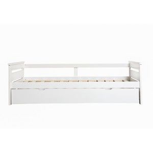Biała rozkładane łóżko Marckeric Romantica, 90x190 cm