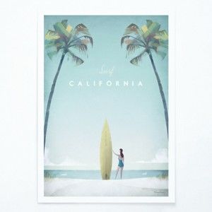 Plakat Travelposter California, A3