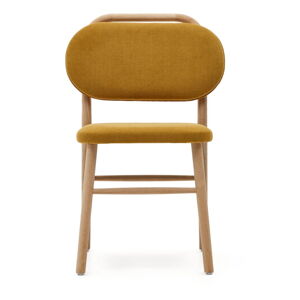 Musztardowe krzesła zestaw 2 szt. Helda – Kave Home