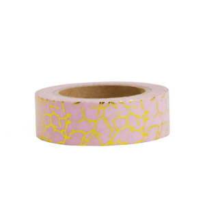 Taśma washi Ohh Deer Pink and Gold, 10 m