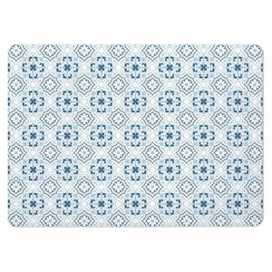Biało-niebieski dywanik łazienkowy okrzemkowy (z diatomitu) 50x70 cm Atlanta – douceur d'intérieur