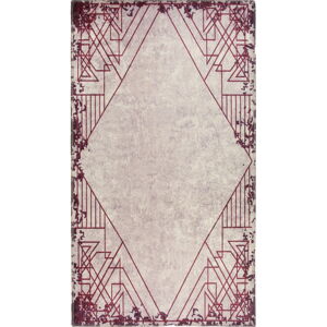 Czerwony/kremowy dywan odpowiedni do prania 80x50 cm - Vitaus
