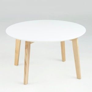 Biały stolik Actona Molina, ⌀ 80 cm