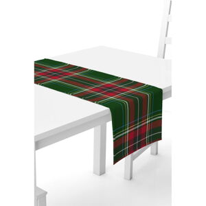 Czerwono-zielony bieżnik na stół Kate Louise, 40x140 cm