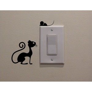 Naklejka dekoracyjna Cat & Mouse,wys. 11 cm
