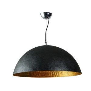 Czarno-złota lampa wisząca ETH Mezzo Tondo, ⌀ 70 cm