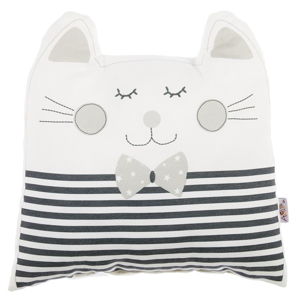 Szara poduszka dziecięca z domieszką bawełny Apolena Pillow Toy Big Cat, 29x29 cm