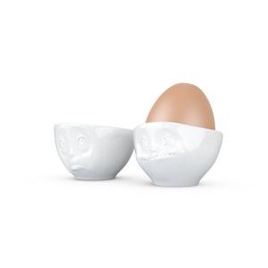 Komplet 2 białych kieliszków do jajek 58products Oh please, 100 ml
