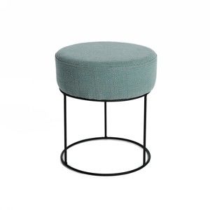 Turkusowy stołek z metalową konstrukcją Simla Round, ⌀ 35 cm