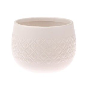Kremowa doniczka ceramiczna Dakls Rusto, wys. 10 cm