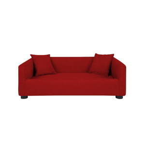 Czerwona sofa dla psa z 2 poduszkami dekoracyjnymi Marendog Princess