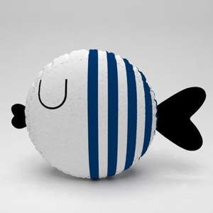 Poduszka dziecięca OYO Kids Fish With Navy Stripes