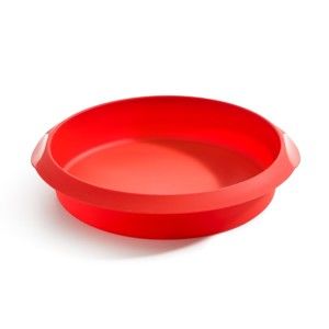 Czerwona silikonowa forma do pieczenia Lékué, ⌀ 24 cm