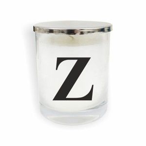 Biało-czarna świeczka North Carolina Scandinavian Home Decors Monogram Glass Candle Z