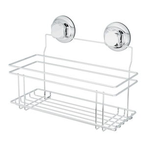 Srebrna samoprzylepna metalowa półka łazienkowa Bestlock Bath – Compactor