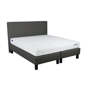 Ciemnoszare łóżko kontynentalne Revor Domino, 200x160 cm