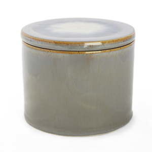 Szary pojemnik ceramiczny Simla Soft, wys. 12,2 cm