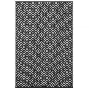 Czarno-biały dwustronny dywan zewnętrzny Green Decore Brokena, 120x180 cm